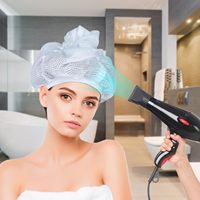 Filet Plopping Cap Pour Séchage Des Cheveux Bouclés Avec Cordon Réglable Grand Bonnet De Cheveux Maille Bonnet De Séchage Des Cheveux