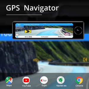 4G Android camera10.88 "IPS xe gương Video Recorder GPS ADAS 2G + 32G FHD 1080P Dashcam Rear View gương Dash Cam 3 máy ảnh - Product Image 4
