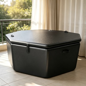 Bañera de inmersión fría profesional con aislamiento y cubierta, para uso en interiores y exteriores, para entrenamiento físico y recuperación en spa doméstico, bañera de hielo. - Product Image 1
