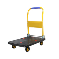Chariot de magasinage industriel robuste à 4 roues en acier, pliable, conteneur à roulettes, chariot à outils avec capacité de charge de 500 kg, OEM