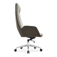 Chaises de bureau exécutives modernes et confortables à dossier haut, réglables en hauteur, en cuir PU blanc, avec roulettes, pour salle de conférence
