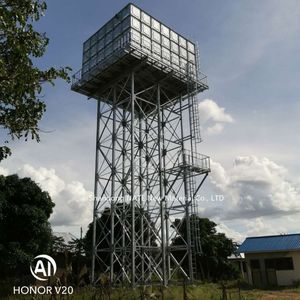 Tanque de retención de agua HDG elevado de 12 m³ con <span class=keywords><strong>torre</strong></span> a 12 metros <span class=keywords><strong>del</strong></span> suelo - Product Image 2