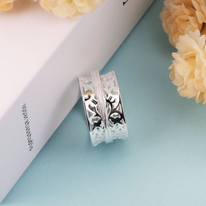 925 <strong>Sterling</strong> <strong>Silver</strong> Spinner <strong>Ring</strong> for <strong>Anxiety</strong> Boho Style Rotation Spinning <strong>Rings</strong> - Product Image 3