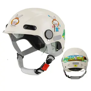 어린이 재미 안전 전기 오토바이 헬멧 어린이 소년 소녀 여름 선 스크린 배터리 아기 사계절 헬멧
