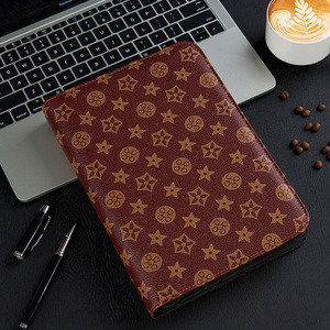 Carnet A5 à feuilles mobiles détachables avec fermeture éclair, couverture souple en cuir PU vintage, personnalisable, 100 feuilles - Product Image 1