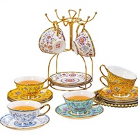 Tasse à café/thé en porcelaine émaillée royale chinoise de 200 ml, multicolore, compatible micro-ondes/lave-vaisselle, pour hôtel/cafétéria/cadeau