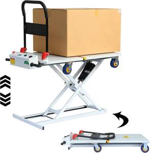 Mesin Pengangkat dan Pengangkut Hidrolik Listrik Kapasitas Angkat Berat 661 Lbs Troli Transportasi Platform Lipat - Product Image 1
