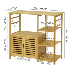 ตู้เก็บของไม้ไผ่สองประตูที่ทันสมัยพร้อมลิ้นชักสำหรับห้องนอนห้องนั่งเล่นหรือรับประทานอาหารเฟอร์นิเจอร์ภายในบ้าน - Product Image 5
