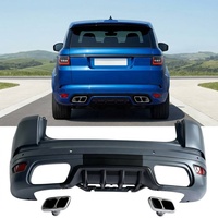 Pour Range Rover Sport 2014-2022, ensemble de pare-chocs arrière style SVR, LR124619 avec embouts d'échappement quadruples, diffuseur, kit carrosserie L494 Facelift