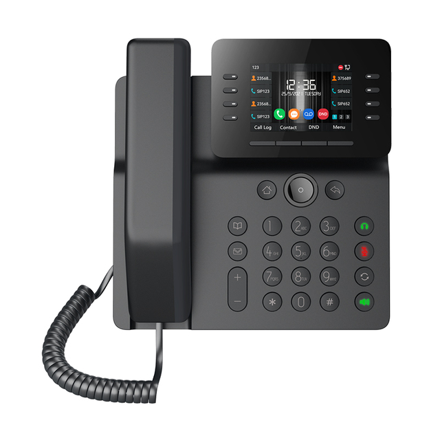 V64 Prime Business IP Phone with 12 SIP Lines New Design for Office Use WiFi Network Compatible