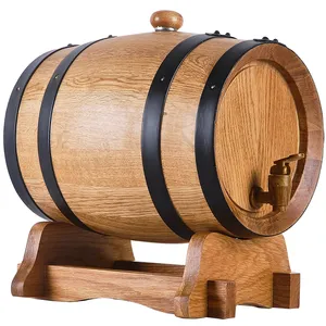 고품질 3L 5l 10 리터 수제 오크 노화 위스키 와인 나무 배럴 와인