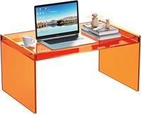 Table basse en acrylique moderne, transparente, rectangulaire, en lucite, pour salon