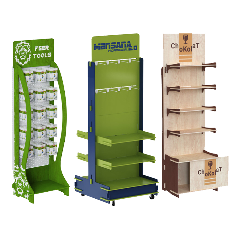 Apache Hot Selling Customized Plywood Wooden Display Rack for Can Storage and Wooden Product Display — view 1