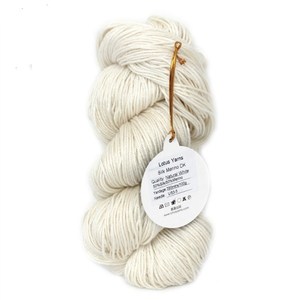 Hilo de Seda <span class=keywords><strong>Merino</strong></span> Blanco Sin Teñir de Lotus Yarns, Precio al por Mayor, <span class=keywords><strong>DK</strong></span>/Worsted, Hilo de Una Sola Capa de 150 m/100 g para Tejer a Mano y Teñir - Product Image 3