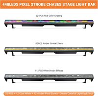 Barre de lumière de scène PKnight 240W, 448 LED RGBWA CCT, en alliage d'aluminium, contrôle DMX maître-esclave, IP65, éclairage pour mariage et DJ