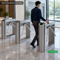 Tourniquet à code QR avec détecteur de métaux, contrôle d'accès d'entrée, barrière piétonne pour usine, station de métro, portail de sécurité