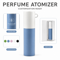 Atomiseur de parfum rechargeable portable de voyage, format mini 8ml 10ml, couleur personnalisée, avec crochet porte-clés