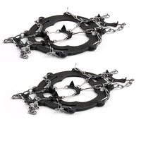 Crampons Antidérapants pour Chaussures, Griffes à Glace et Neige avec 16 Pointes en Acier Inoxydable, Crampons pour Bottes Anti-Glisse