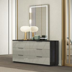 NOVA 2110JAA007 Ensembles de <span class=keywords><strong>chambre</strong></span> à coucher King Size modernes et brillants meubles pour adultes en MDF tête de lit <span class=keywords><strong>d</strong></span>'hôtel lit Queen Size - Product Image 3