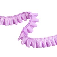 En stock – Dentelle en polyester à volants motif Nénuphar de 25 cm pour ourlet de jupe Lolita, faite main, DIY, dentelle champignon dense unilatérale