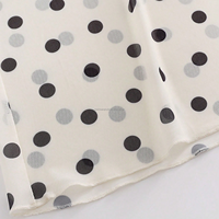Robe longue OEM personnalisée à pois français, col halter, décolleté plongeant, dos nu, en mousseline, coupe trapèze, élégante, pour l'été, la plage et les vacances féminines