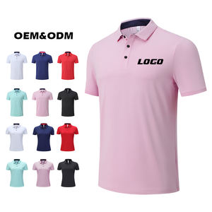 Venta al por mayor de camisetas de polo atléticas de ajuste regular que absorbe la humedad ropa de tenis Ajuste de golf - Product Image 5