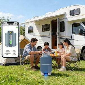 Capteur de niveau ultrasonique Bluetooth pour bouteille de gaz GPL, application mobile LPG2412, affichage du pourcentage, alarme de niveau bas - Product Image 2