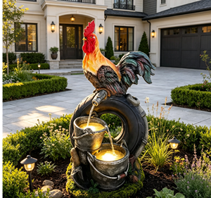 <span class=keywords><strong>Fuente</strong></span> de Agua con Diseño Único de <span class=keywords><strong>Gallo</strong></span>, Decoración Acuática para Interiores y Exteriores - Product Image 3