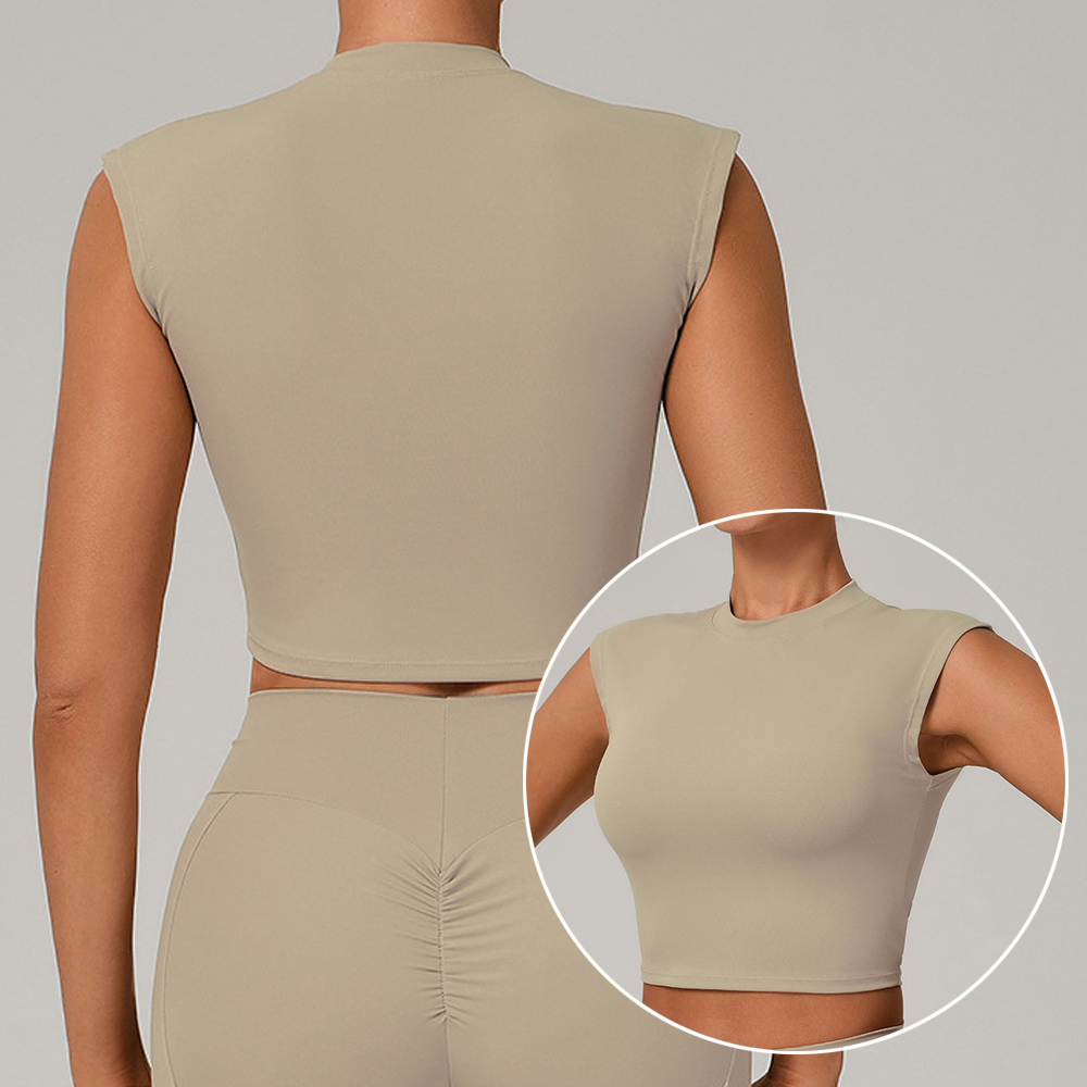 High Quality Seamless Custom Gym Quick Dry Solid Super Short Sleeved T Shirt Fitness Sport Yoga Women Workout Crop Top