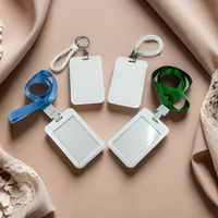 Porte-badge coulissant en plastique avec fenêtre transparente pour cartes d'identité, carte de crédit, carte clé de proximité