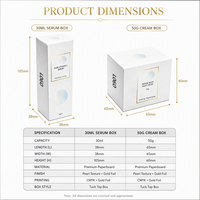 Cajas de Papel Reciclables Blancas para Cuidado de la Piel, con Estampado en Caliente UV, Relieve, Laminación Mate y Esponja para Empaque de Crema Facial