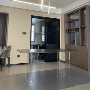 Table à manger rectangulaire Delifeng en acrylique transparent, style minimaliste, pour la salle à manger - Product Image 4