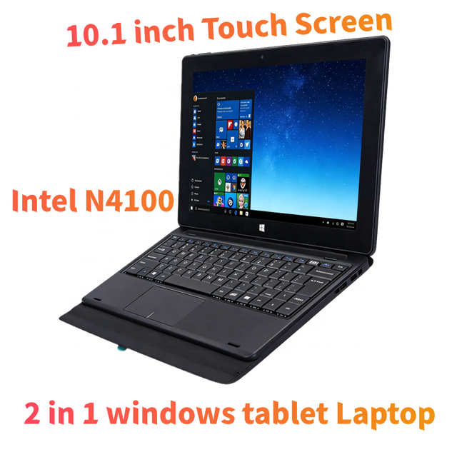 10.1 Inch Responsive Touch Screen Intel N4100 8GB+1TB Windows 11 Smooth Performance Ultra-Portable 2 in 1 windows Tablet Laptop