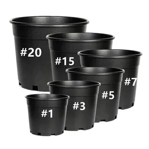 Wholesale Cheap Black 1 2 3 5 7 14 15 Gallon Injection Blow Mold Mould Nursery Plastic Plant Pots For Nursery Plants