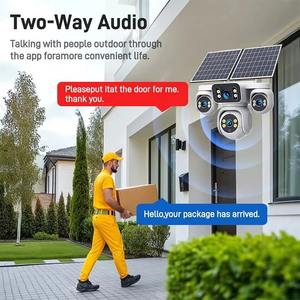 20MP 16X Zoom quattro lenti quattro schermo AOV IP 4G Wifi Sim Card Cctv pannello solare esterno Full-Color visione notturna PTZ 4 lenti fotocamera - Product Image 4