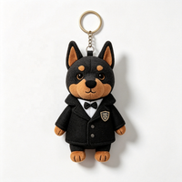 Porte-clés en peluche personnalisé avec logo, jouet doux en coton PP, cadeau de fête, tenue formelle, OEM ODM, vente en gros