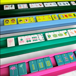 19 "(L) X 3" (W) X 1.5" (H) Racks Mahjong en <span class=keywords><strong>bois</strong></span> colorés Rose clair Mahjong Pusher Rack en <span class=keywords><strong>bois</strong></span> - Product Image 1