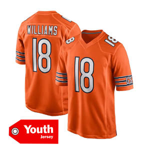 Chicago Jeugd Jersey Groothandel Voetbalshirt van hoge kwaliteit 18 # Williams 2 # Moore 34 # Payton gestikte VP USA voetbaltenue - Product Image 3