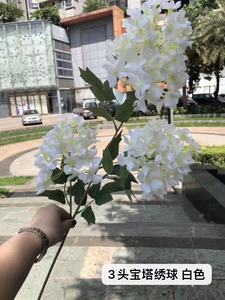 Hortensias Artificiales Blancas, <span class=keywords><strong>Flores</strong></span> Artificiales para Decoración de Bodas al Aire Libre - Product Image 6