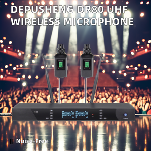 Un micrófono inalámbrico profesional Lei <span class=keywords><strong>de</strong></span> <span class=keywords><strong>segunda</strong></span> <span class=keywords><strong>mano</strong></span> para auditorio KTV Conferencia puesta en escena FM micrófono antisilbido - Product Image 3