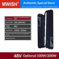 Alimentation magnétique encastrée MWISH 48V 100W 200W pour rail lumineux, 220V AC-DC, pour montage en surface ou encastré