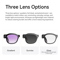 Lunettes intelligentes, monture en plastique et titane, design rond noir, lunettes de mode pour femmes et hommes