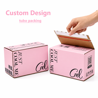 Boîte d'expédition en carton ondulé personnalisée, impression sur mesure, vente en gros, logo OEM, boîte d'emballage pliable avec fermeture éclair pour l'e-commerce, emballage cadeau