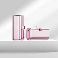Mini Powerbank avec câble intégré, haute capacité 5000mAh, charge rapide, sortie Type-C, affichage LED, 22.5W, urgence
