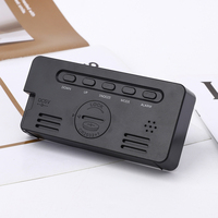 Reloj Despertador Inteligente Electrónico Minimalista Moderno, Control por Voz, Sensor de Luz, Modo Nocturno, Espejo LED Digital para Dormitorio