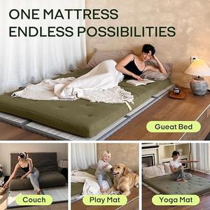 مرتبة تاتامي عصرية ناعمة ومريحة قابلة للتخصيص بالجملة لعام 2025، بنقوش منقطة، طبقة علوية من القطن والبوليستر لغرفة النوم - Product Image 5