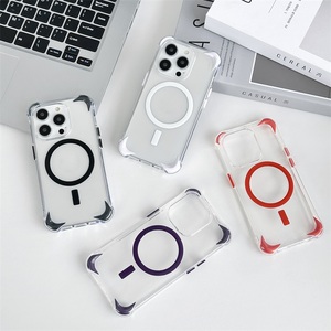 Funda Suave de TPU Transparente para <span class=keywords><strong>iPhone</strong></span> 15 Pro Max, Carcasa Magnética a Prueba de Golpes para <span class=keywords><strong>iPhone</strong></span> 12 13 14 15 16 Pro - Product Image 4