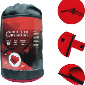 Forro de saco de dormir Woqi tipo sobre, 520g, poliéster transpirable, color escarlata, unisex, para camping, viajes y mochilas. - Product Image 5