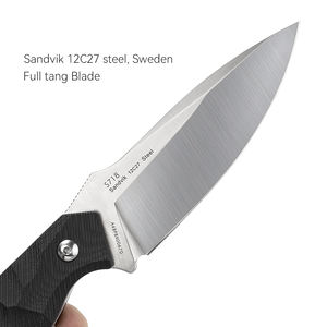 Cuchillo de caza de supervivencia al aire libre de acero <span class=keywords><strong>Sanrenmu</strong></span> S718 12C27 de alta calidad con mango G10 y cuchillo de hoja fija Kydex Sheath - Product Image 5