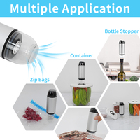 Scelleuse sous vide électrique portable rechargeable en plastique pour sacs à fermeture éclair, bouchons de vin, boîtes de conserve avec câble USB et bol à eau